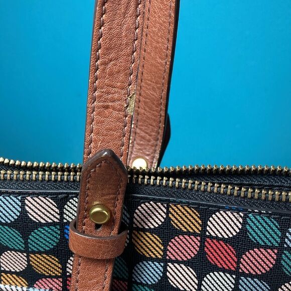 Fossil "Rachel" Large Tote Bag in Multi Color Pattern 12 X 14 X 4.5 - Picture 14 of 14